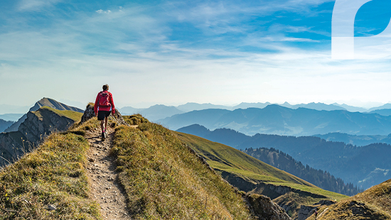 Man on mountaintop